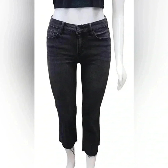 Hidden Black Raw Hem Skinny Stretchy High Rise Ankle Jeans Size 26 - Picture 1 of 12